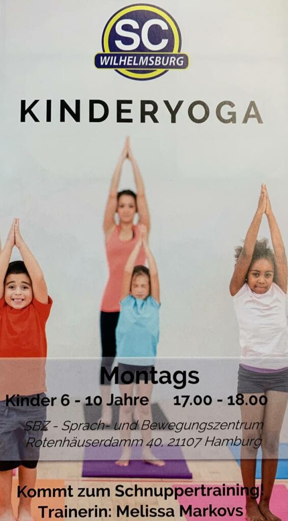 Veranstaltungsplakt Kinderyoga