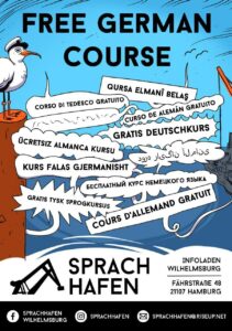 Veranstaltungsplakat "Free German Course"