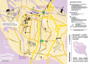 Karte der Veranstaltungsorte der 11. Elbinsel-Kunst- und Ateliertage