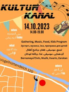 Veranstaltungsplakat Kultur Kanal Fest 14.10.23