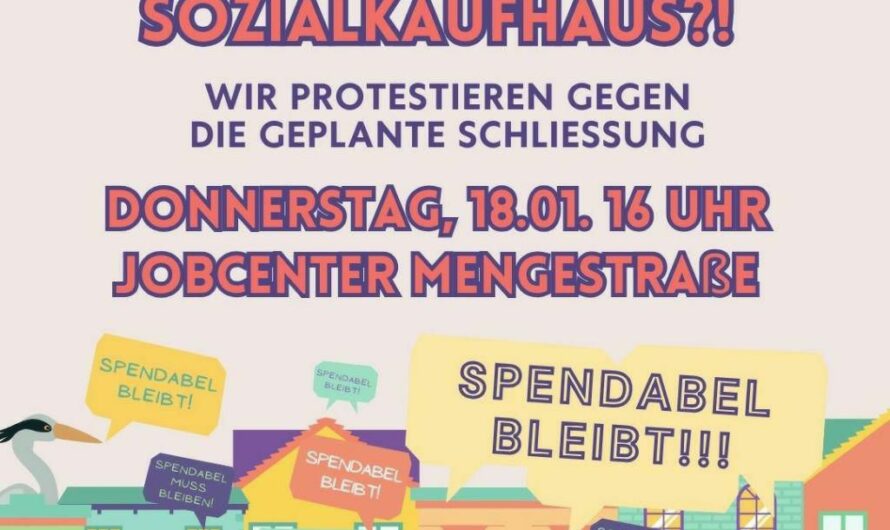Wilhelmsburger Sozialkaufhaus wird dichtgemacht – Kundgebung am 18. Januar 2024 um 16 Uhr