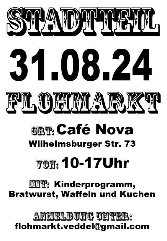 Plakat Stadtteilflohmarkt Veddel