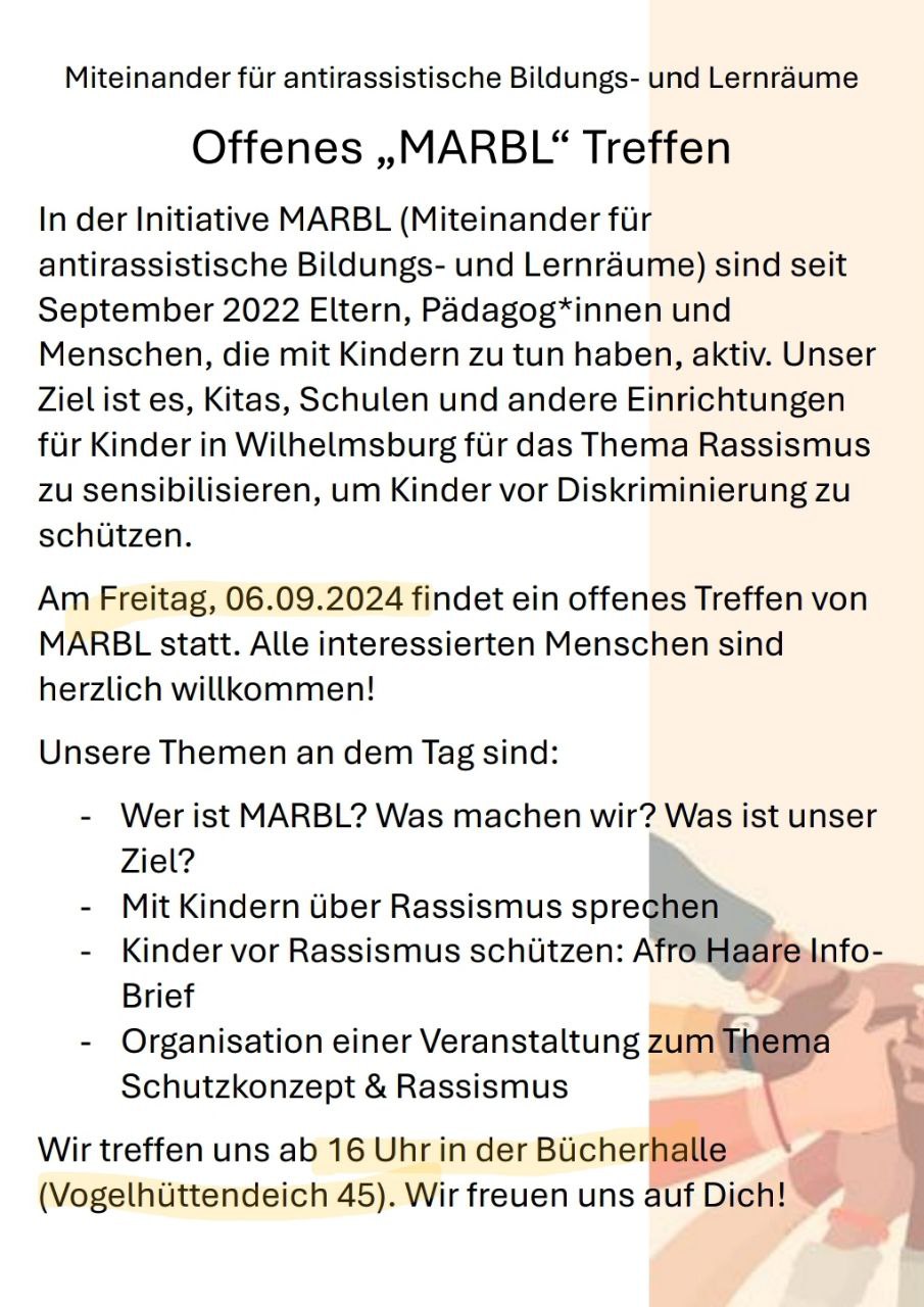 Veranstaltungstext MARBL offenes Treffen