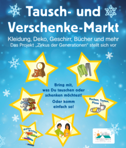 Ein weihnachtliches Sharepic vom Tausch- und Verschenkemarkt