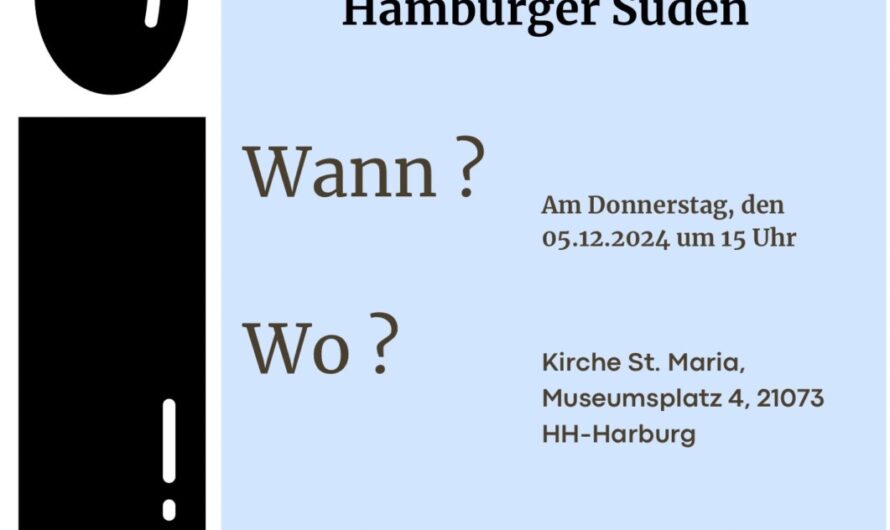 Andacht in Gedenken an verstorbene obdachlose Menschen aus Harburg und Wilhelmsburg