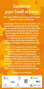 Text auf orangenem Hintergrund