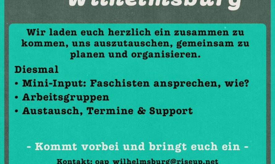 Offenene antifaschistische Plattform Wilhelmsburg #10