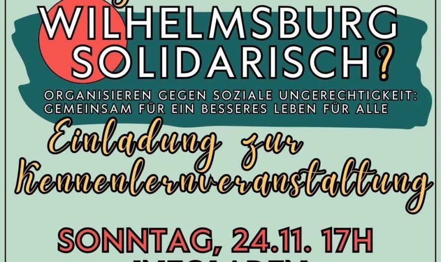 Wilhelmsburg Solidarisch (WiSo) Kennenlernveranstaltung