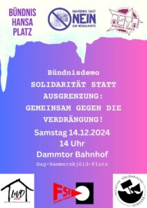 VA-Infos zur Demo auf blau-rosa Farbverlauf