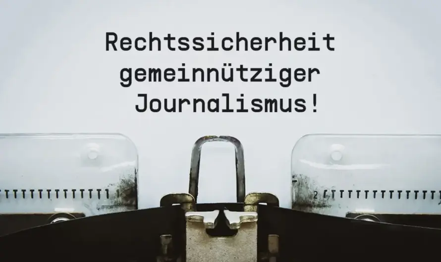 Gemeinnützigkeit für den Non-Profit-Journalismus