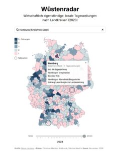 Eine Karte von Deutschland mit einer Infografik