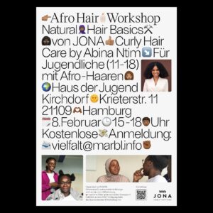 Sharepic des Afro Hair Workshop