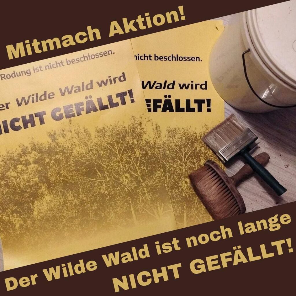 Flyer vom WiWa, Ein großer weißer Eimer, eine Quaste und ein Pinsel