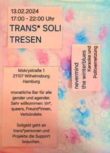 Trans* Solitresen Sharepic auf deutsch