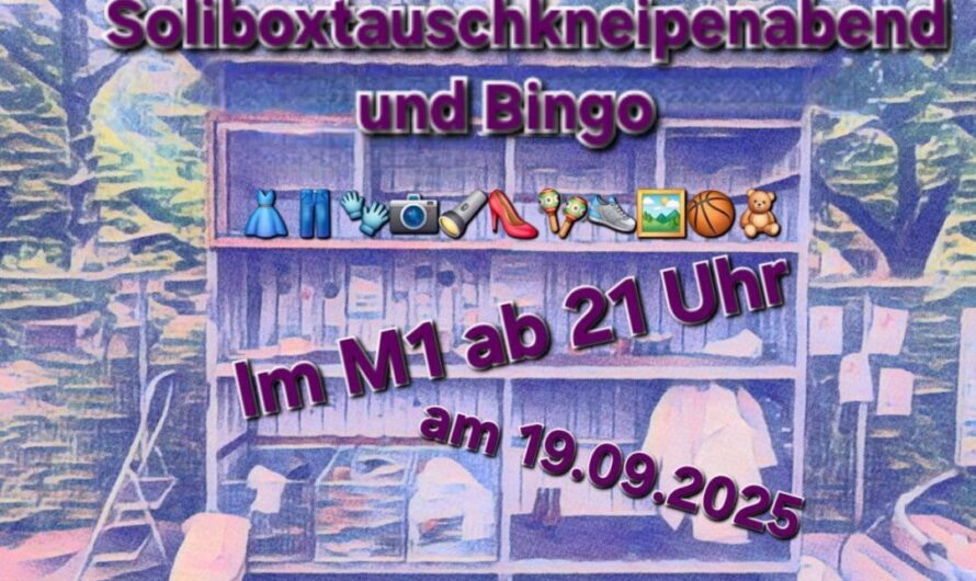 Solibox Tauschparty und Kneipe