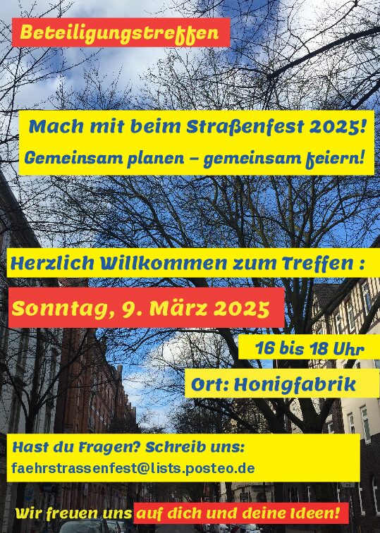 Beteiligungstreffen: Mach mit beim Straßenfest 2025!