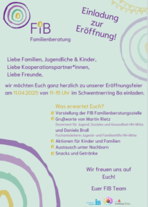 Plakat der Einladung zur Eröffnungsfeier des FIB