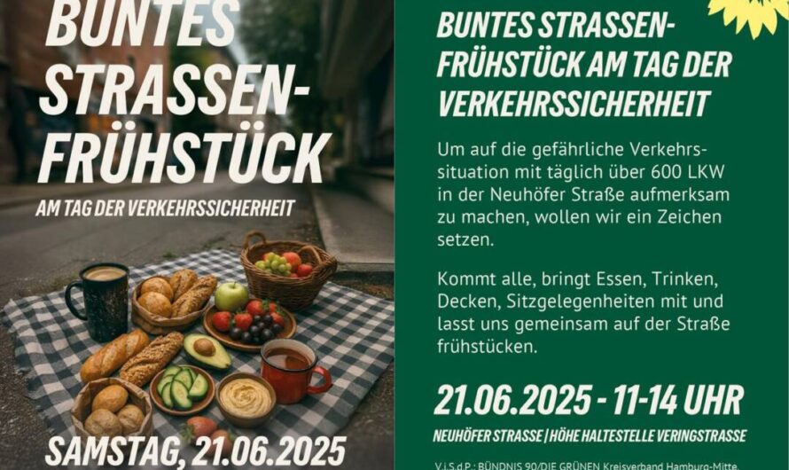 Buntes Straßenfrühstück am Tag der Verkehrssicherheit