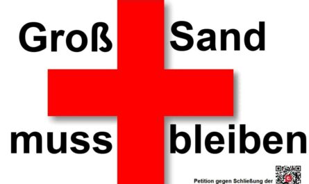Plakat Groß Sand muss bleiben