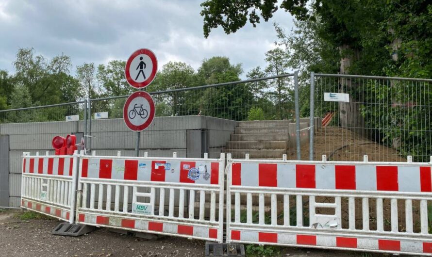 Fortschritte beim Bau der neuen Schulzenbrücke im Norden erkennbar