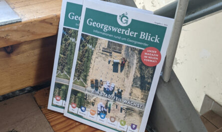 2 Exemplare des Georgswerder Blicks liegen versetzt übereinander