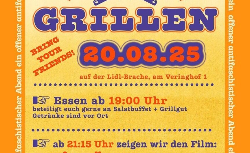 Kino & Grillen – Ein offener antifaschistischer Abend