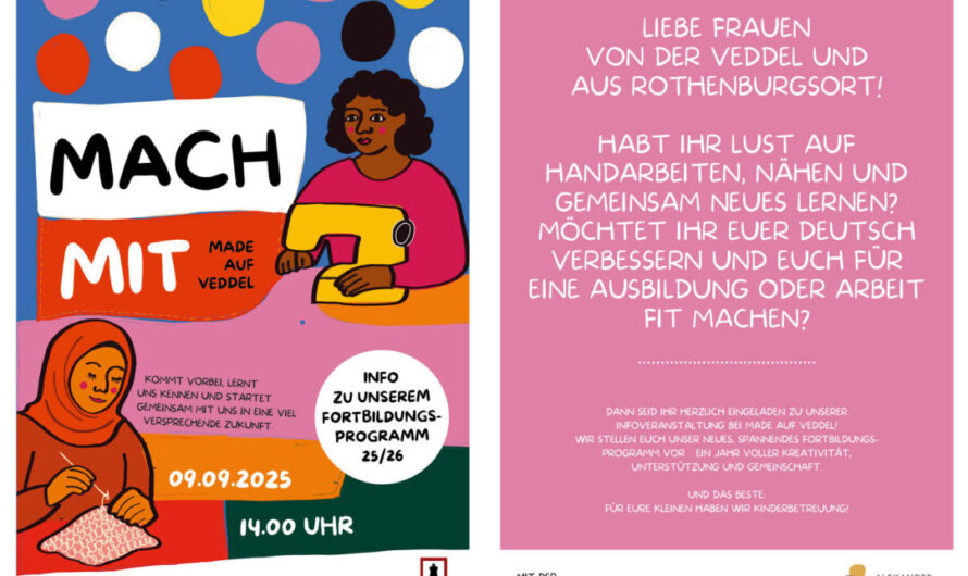 Neues Projekt von „Made auf Veddel“ für Frauen aus Rothenburgsort, Veddel und Wilhelmsburg!