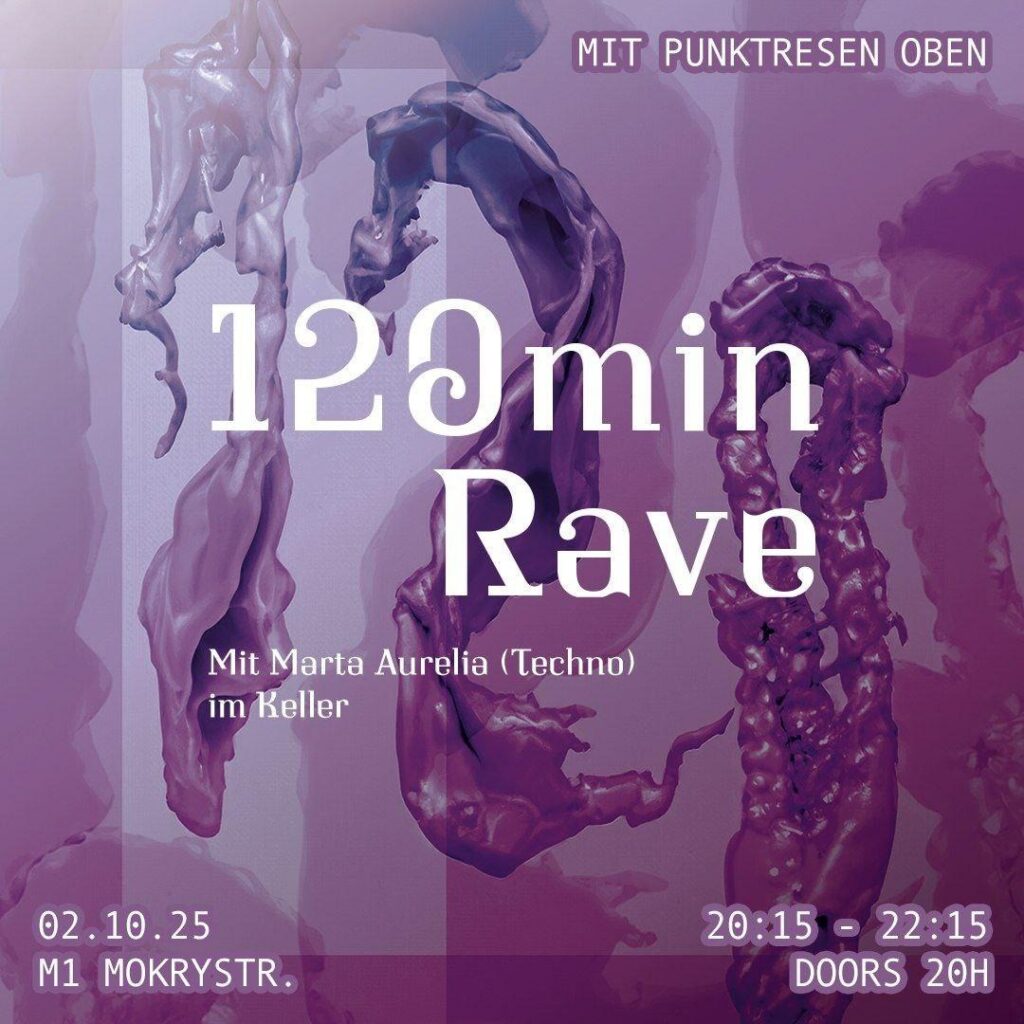 Am Donnerstag ist es wieder so weit! Euch erwarten 2 Stunden hypnotischer Techno von Marta Aurelia.