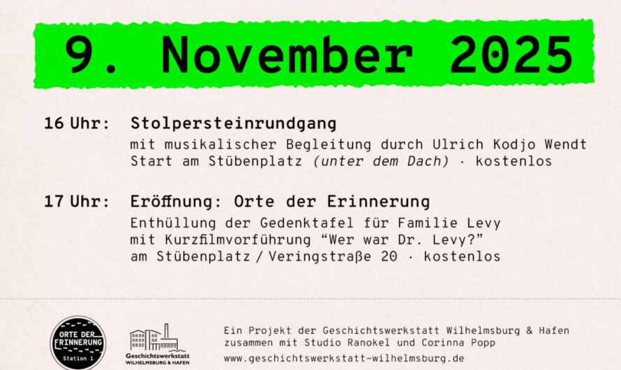 Stolpersteinrundgang, Enthüllung Gedenktafel + Kurzfilm: „Wer war Dr. Levy“
