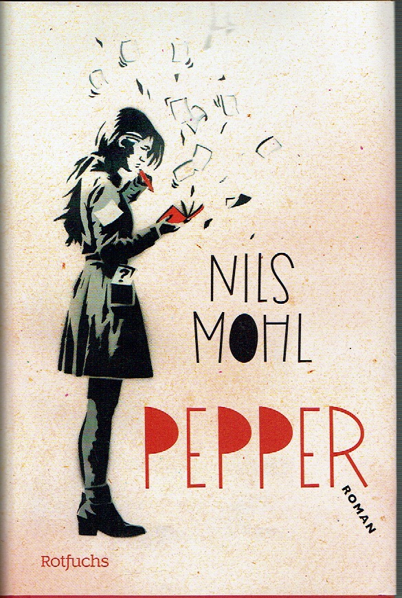 Buchcover mit großer Pepperfigur auf der linken Seite