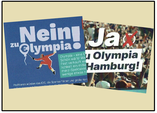 Collage Nein- und Ja-Plakate 