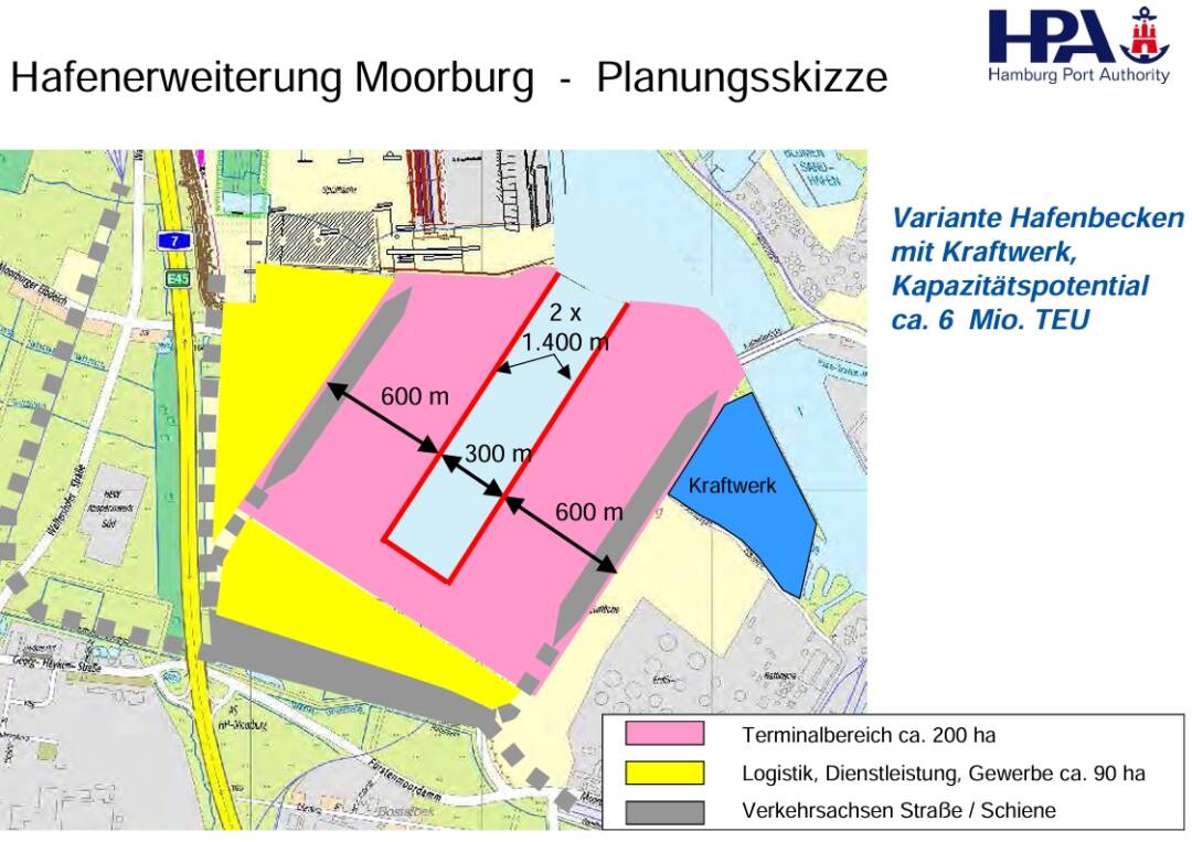 Eine Planungsskizze in helgelb, gelb, rosa und blau.