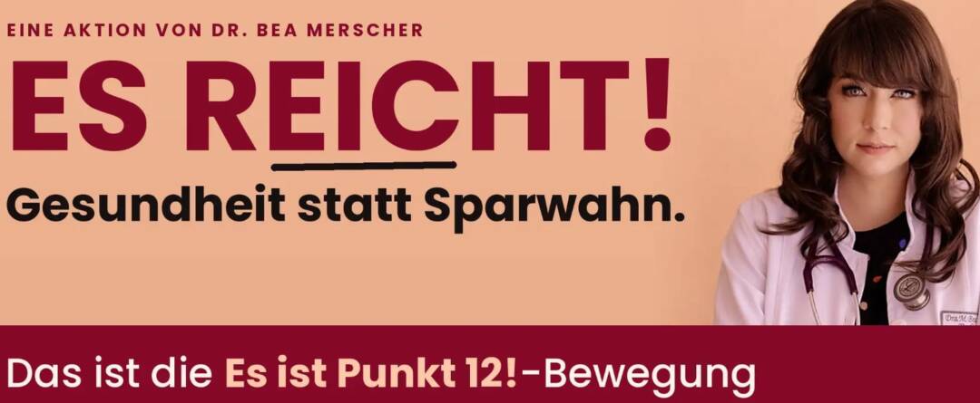 Gesundheit statt Sparwahn - Es reicht!